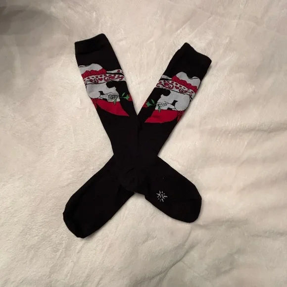 Day of the dead 🌹 💀 Mexican skull cowboy socks 🧦 BRAND NEW - Picture 6 of 6